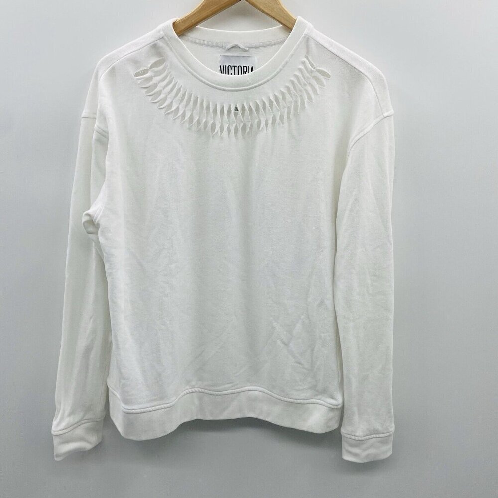 Victoria's Secret Sport Womens Size XS Cutout Distressed Long Sleeve Sweatshirt